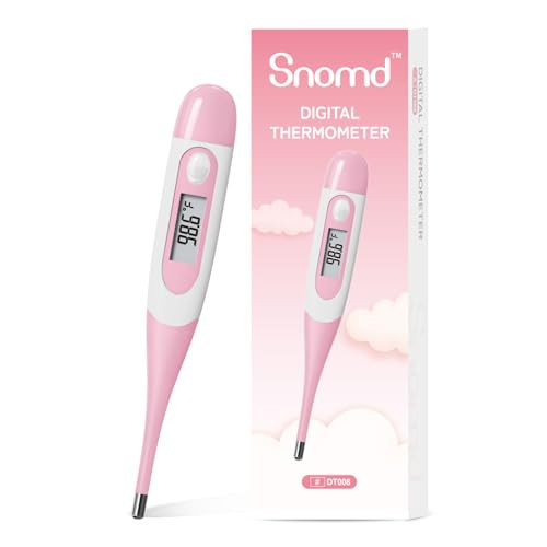 Snomd Clinical Digital Thermometer for Adults and Babies, Oral Armpit and Rectal Temperature Thermometer for Fever with Alarm, Flexible Tip | Amazon (US)