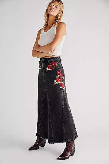 Free People x Driftwood Roses Are Red Maxi Skirt | Free People (Global - UK&FR Excluded)