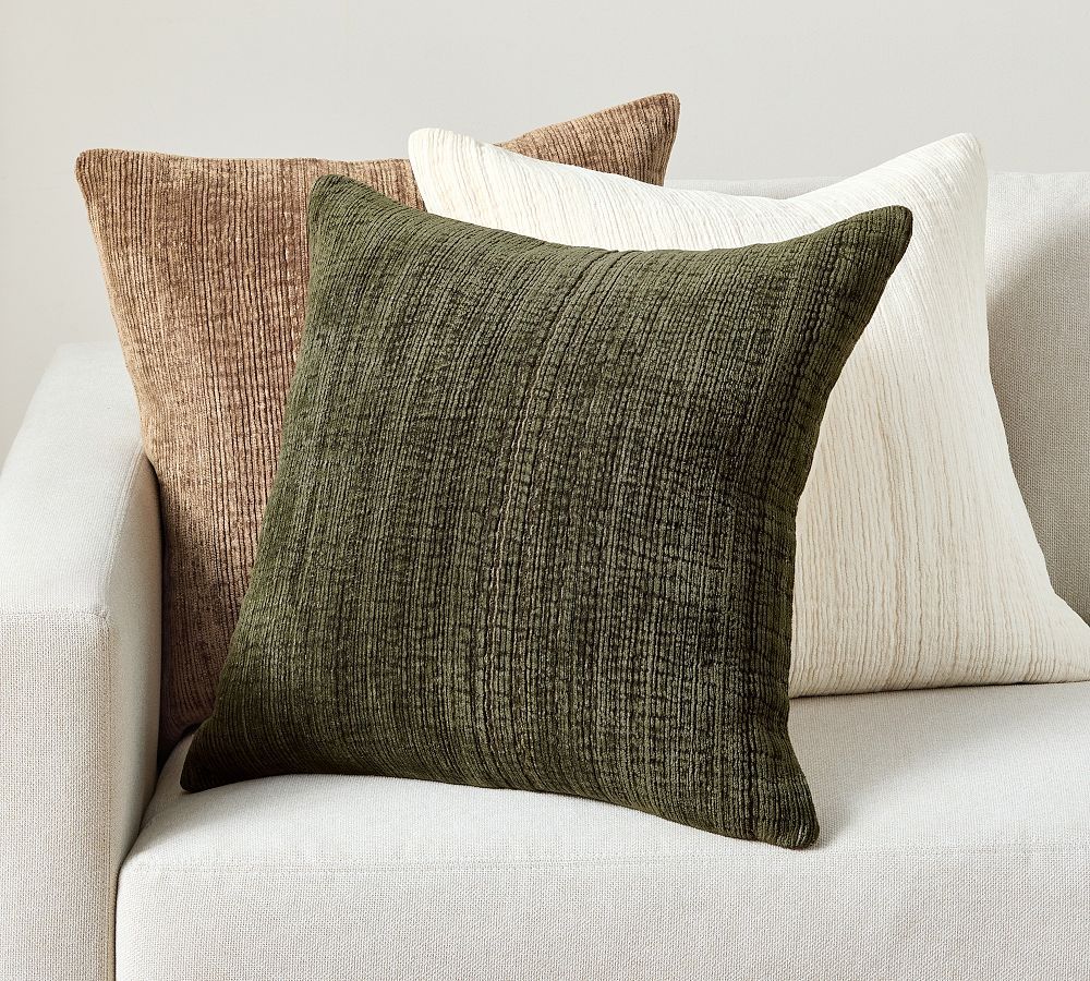 Textured Chenille Pillow | Pottery Barn (US)