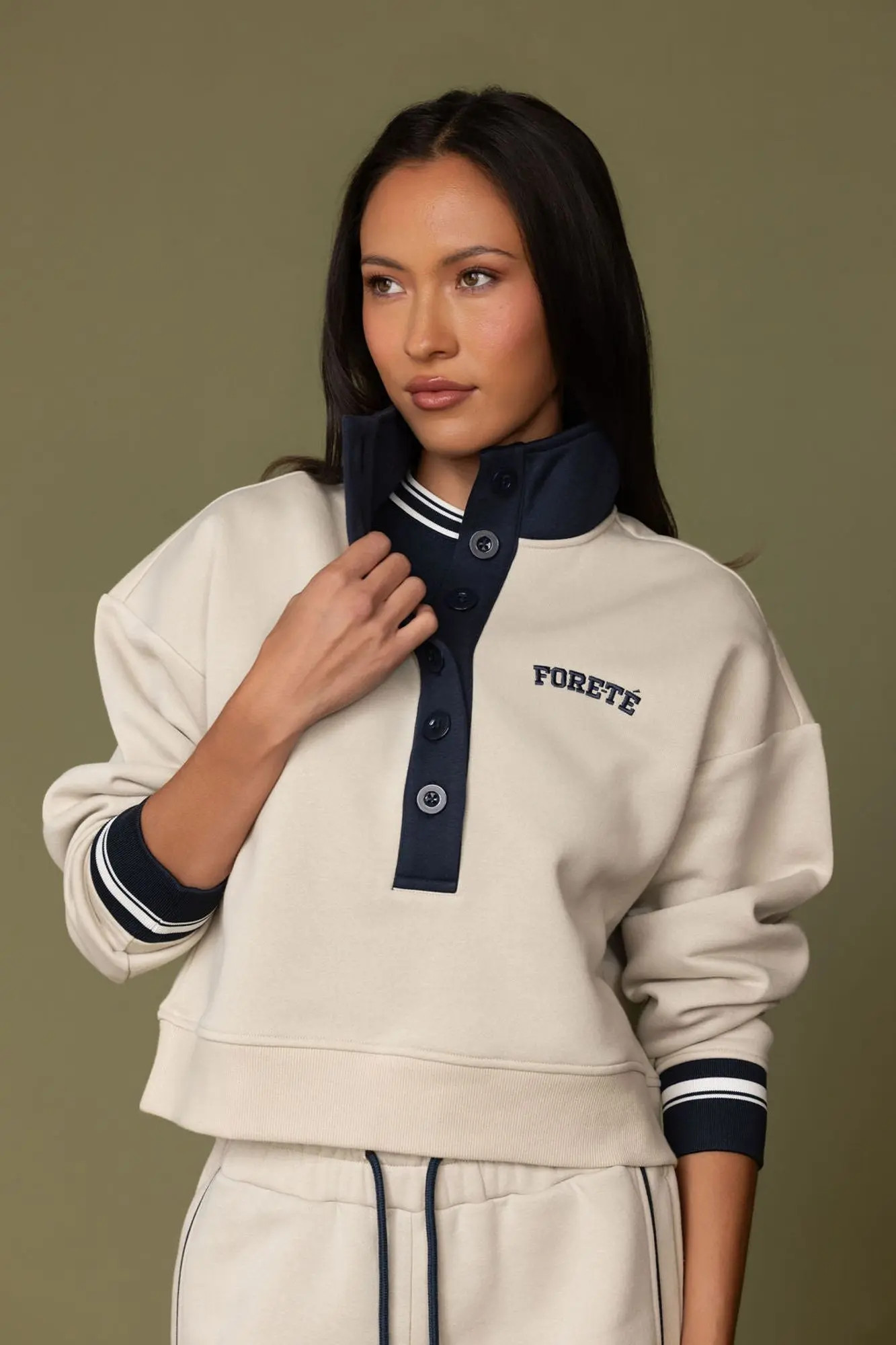 Fore-t\u00e9 Club Attire Varsity Funnel Neck Sweatshirt (Women) | Nordstrom | Nordstrom