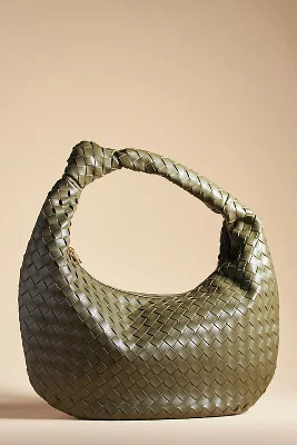 The Brigitte Woven Faux-Leather Shoulder Bag by Melie Bianco: Oversized Edition | Anthropologie (UK)