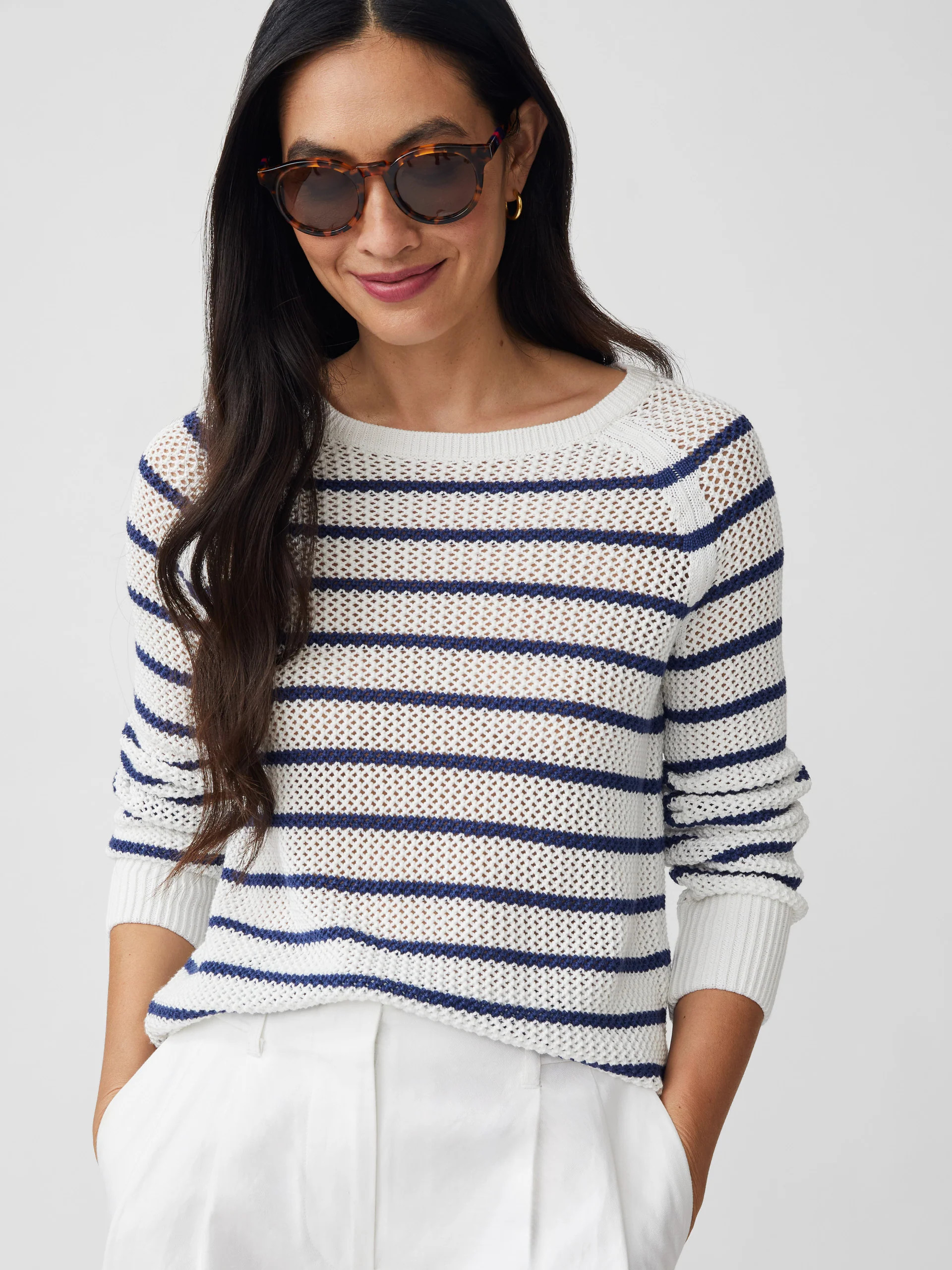 Cape Sweater in Stripe | J.McLaughlin