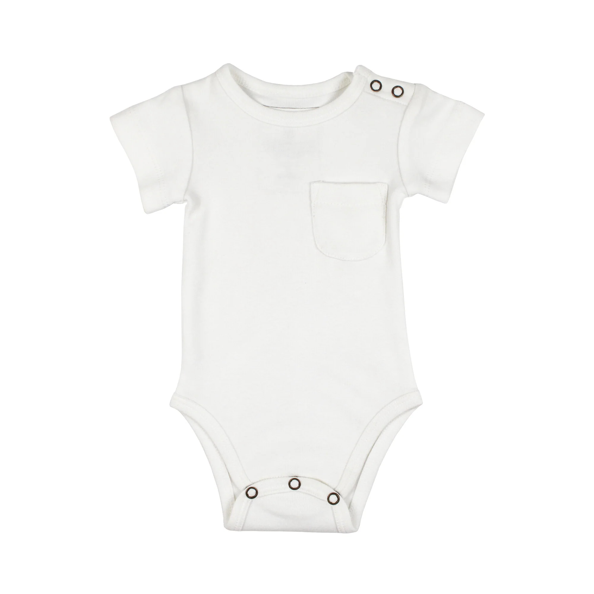 Organic Short-Sleeve Bodysuit in White | L'ovedbaby