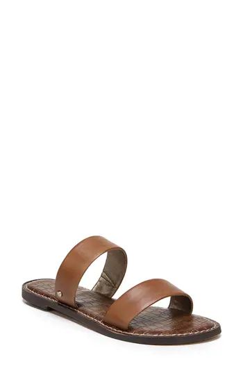 Women's Sam Edelman Gala Two Strap Slide Sandal, Size 5.5 M - Brown | Nordstrom