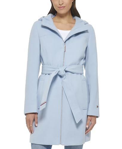 Tommy Hilfiger Women's Outerwear Wool Coat,BLUE FOG, XL | Amazon (US)