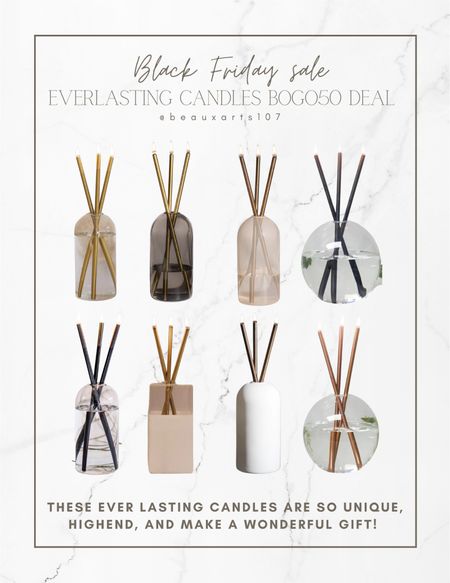 Get my gorgeous everlasting candles on bogo sale right now with code: BOGO50 

#LTKGiftGuide #LTKsalealert #LTKCyberWeek