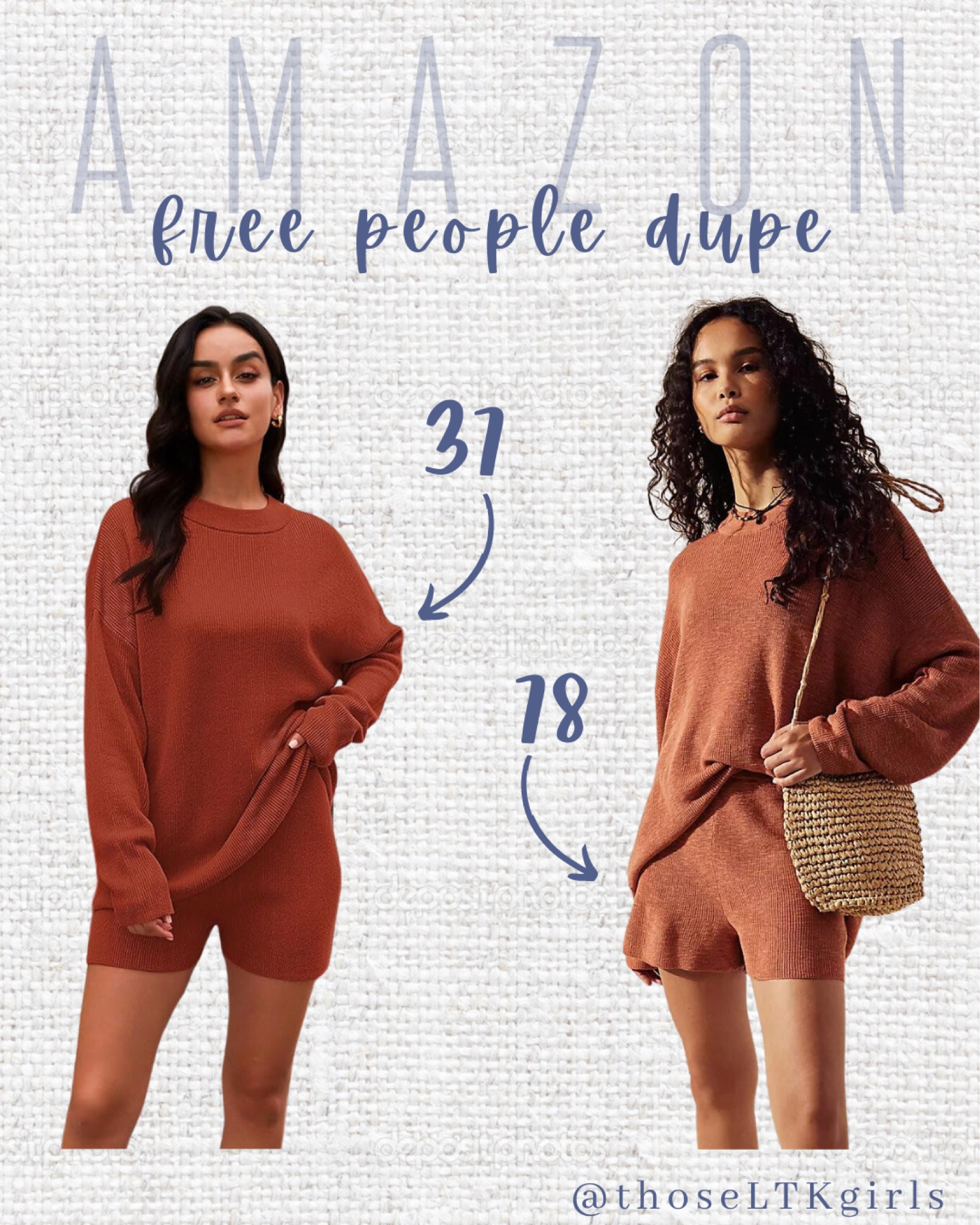 Amazon dupe of the Free People Malibu Solid Surf Set🧡





Cozy Fall Set, Amazon Find, Affordable Fashion, Fall Fashion Essentials, Transitional Outfit, Budget Friendly, Free People Inspired, Fall Outfit Idea, Oversized Sweater, Winter Cozies

#LTKFind #LTKSeasonal #LTKunder50