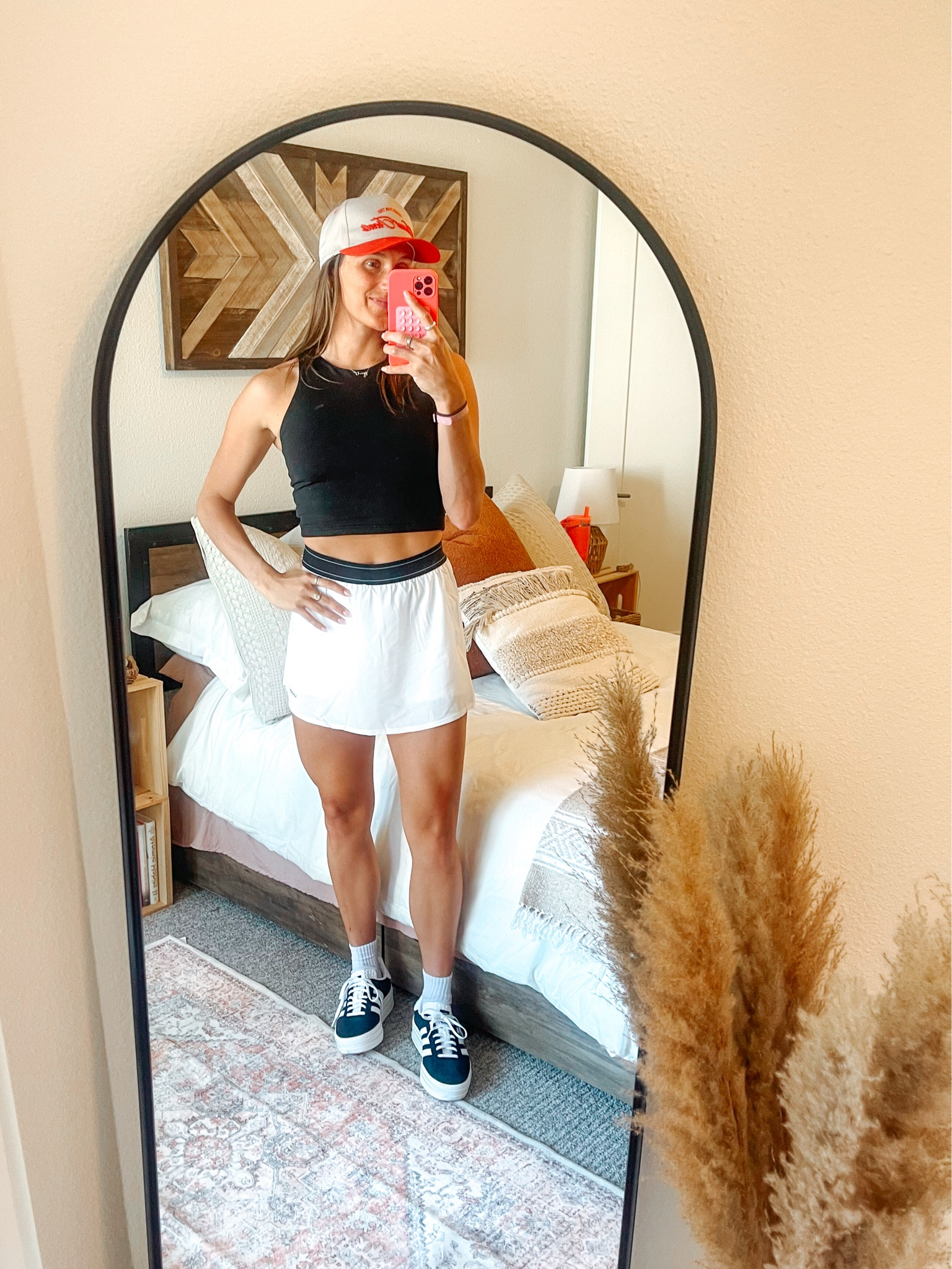 casual outfit of the day! the skirt is from liaison & I love it- size small!! The hat is from a small boutique owner Emma Stewart!  