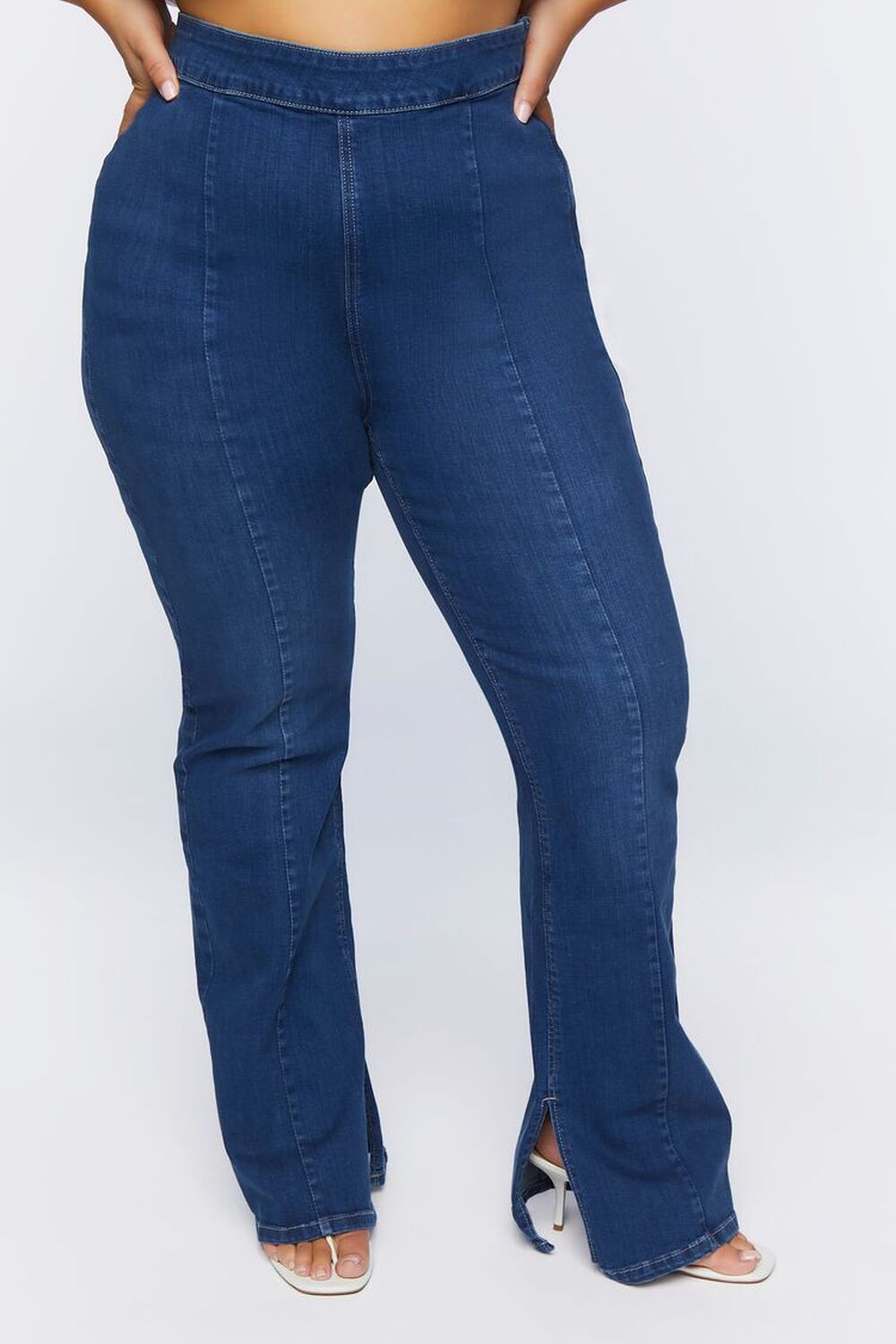 Plus Size Split-Hem Bootcut Jeans | Forever 21 (US)