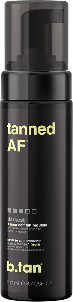 b.tan Dark Self Tanner Mousse - Fast, 1 Hour Express Self Tan - Natural, Free of Nasties, 100% Ve... | Amazon (US)