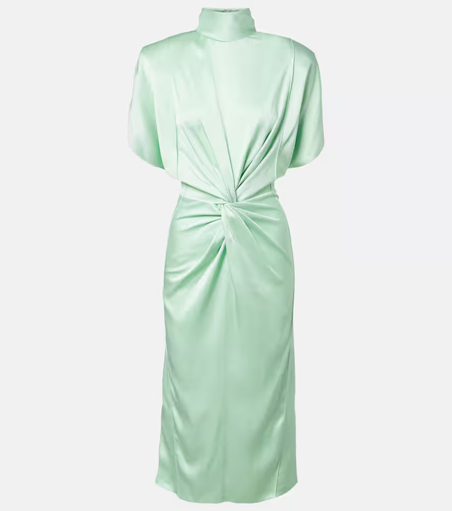 Stella McCartney Satin midi dress | Mytheresa (US/CA)