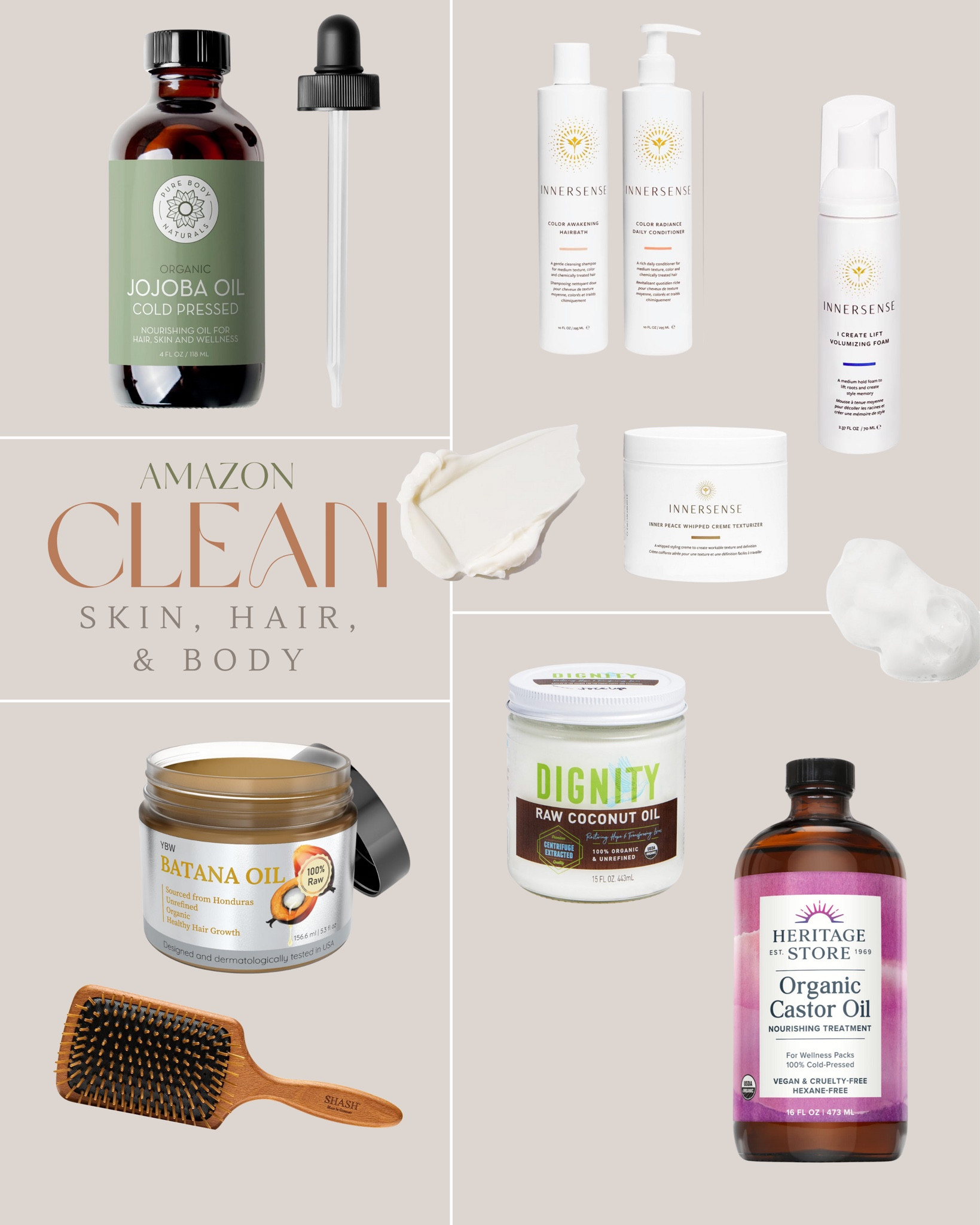 My Must Have Hair, Skin, & Body Clean Beauty items on Amazon ✨ @amazon #amazonpartner 

#LTKbeauty