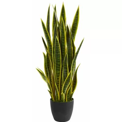 31" Artificial Snake Plant in Planter | Wayfair North America