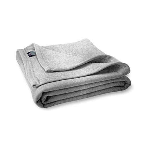 MV Sport Lightweight Sweatshirt Blanket Throw – Warm & Cozy, Breathable Oversized Fleece Knit, Couch, Bed, Travel, Cold Nights, and Outdoors – Soft Light Weight Blanket 54" x 84" Salt & Pepper | Amazon (US)