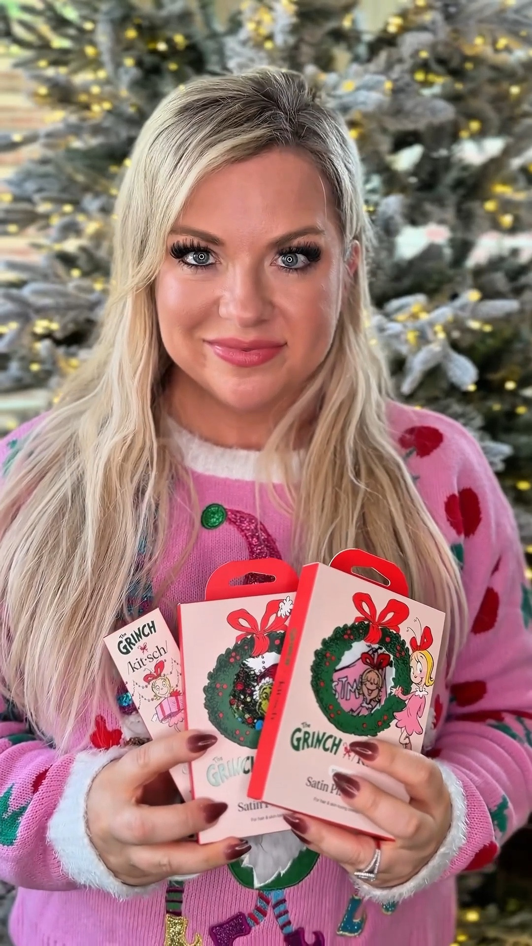 This Kitsch + #thegrinch collab is so good…I couldn’t add to cart fast enough. 💚 I sleep on a Kitsch satin pillowcase every single night and I swear by its beauty benefits for my hair and my skin. This Grinch collection has inspired me to upgrade the pillowcases on my daughter’s bed for the holidays. Satin or bust! Also, let’s talk about the Whoville Cookies hair perfume. It smells like Christmas in the best way! We love to spray it on our pillowcases too. I absolutely adore this collection and guess what…it’s currently ON SALE. This is a fabulous “bougie on a budget” find. #haircare #bedding #hairaccessory #holidaygiftguide #ulta #ultabeauty #ltkbeauty #ltkholidaystyle 

#LTKKids #LTKHoliday #LTKmomlife
