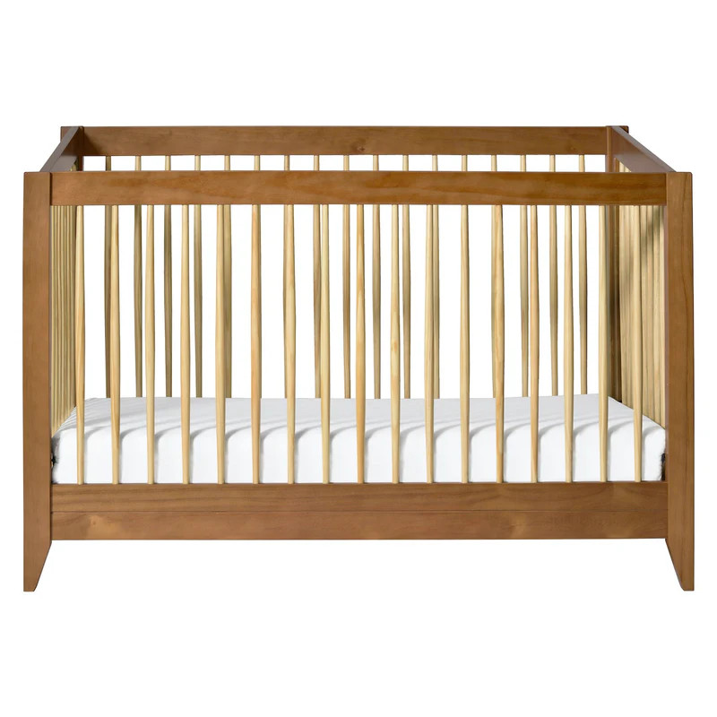 Sprout 4-in-1 Convertible Crib with Toddler Bed Conversion Kit - Chestnut/Natural | Project Nursery