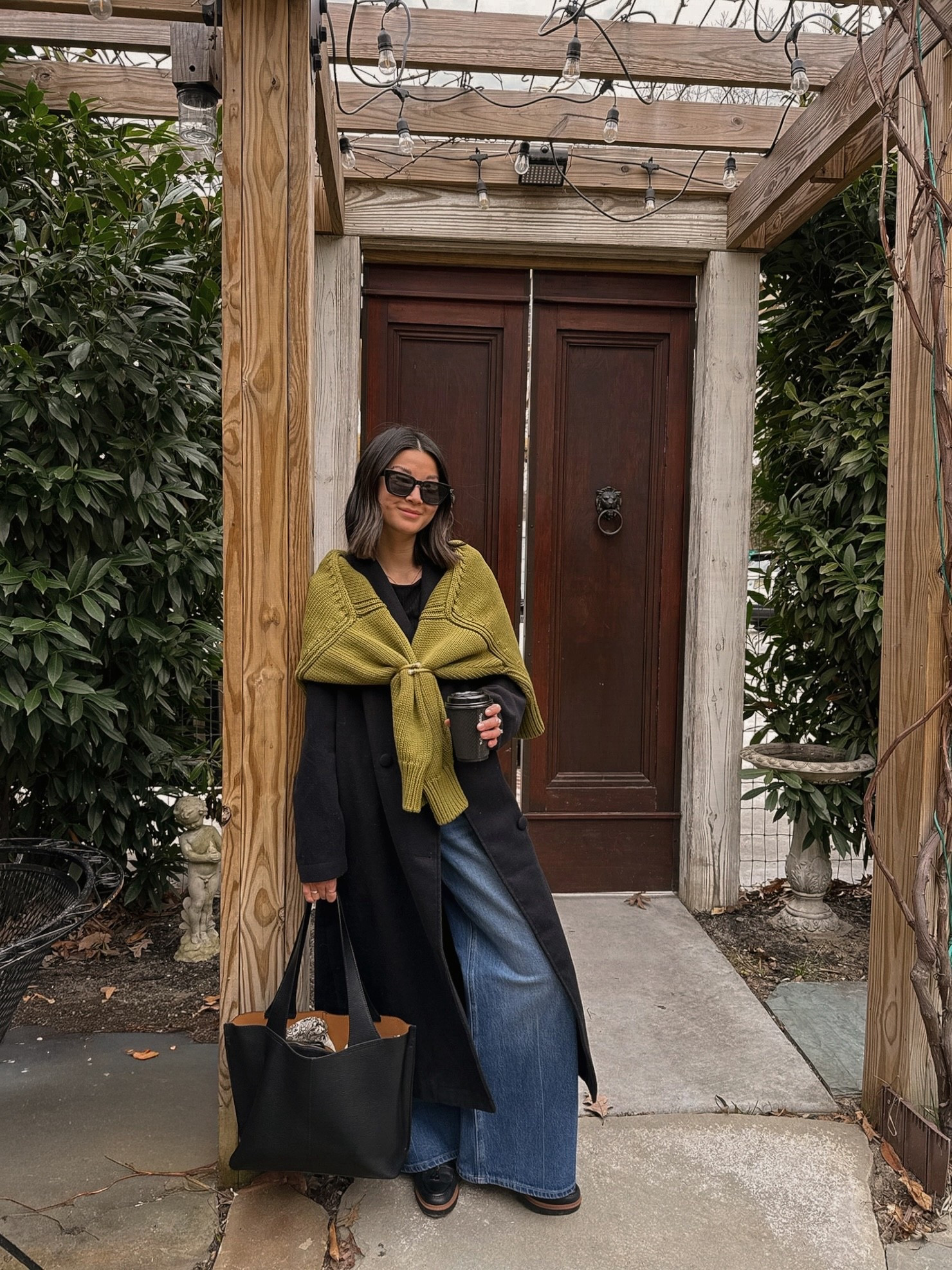 Life changing hack of using a bracelet to secure a sweater around your shoulders 

#LTKSeasonal #LTKootd #LTKPetite