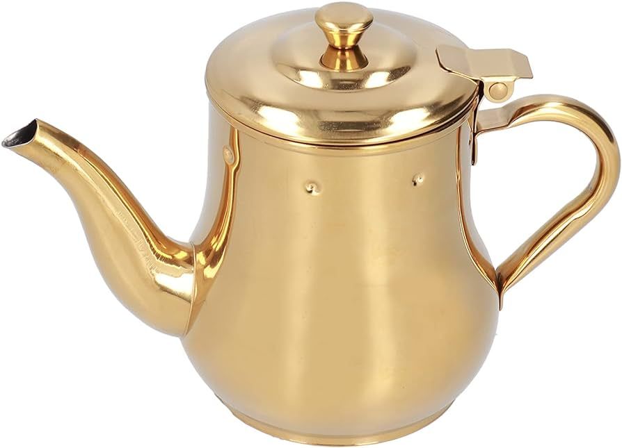 Gold Teapot with Infuser, 500ml/17.6oz Stainless Steel Tea Pot, Coffee Pot, Stainless Steel Water... | Amazon (UK)