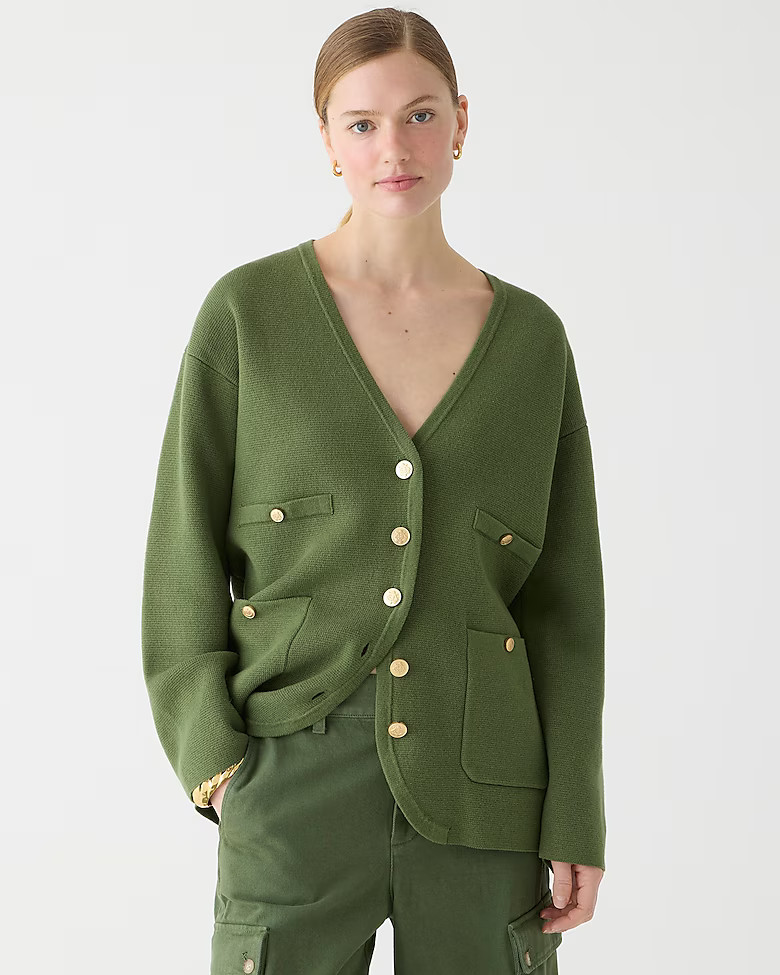Long V-neck sweater blazer | J. Crew US