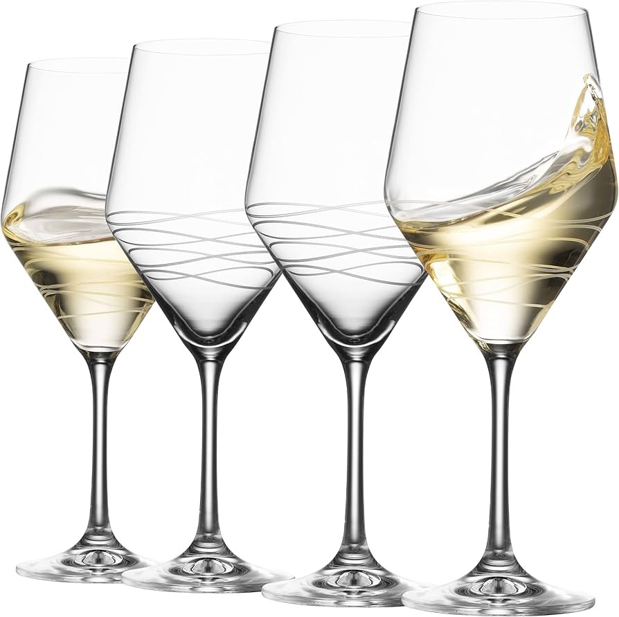 White Wine Glasses Set Of 4 | Chic Long Stem 16 Ounce Wine Glass Set Made From Crystal Clear Glas... | Amazon (US)