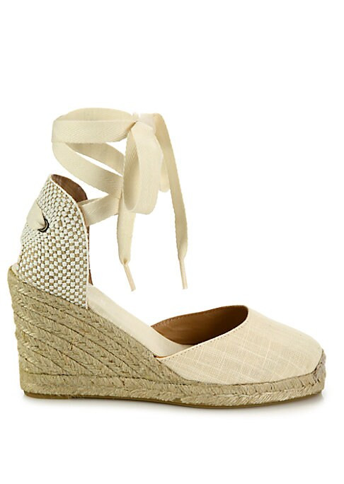 Canvas Ankle-Wrap Wedge Espadrilles | Saks Fifth Avenue