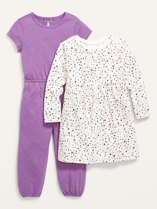 Long-Sleeve Dress & Jumpsuit Set for Toddler Girls | Old Navy (US)