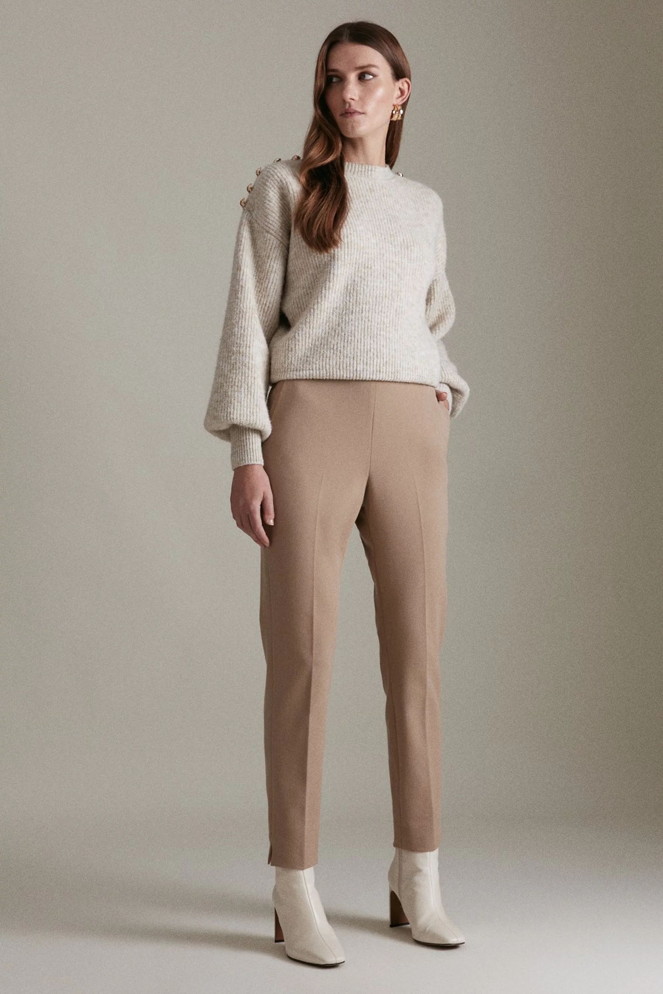 Flexi Fit Bi Stretch Slim Trousers | Karen Millen UK + IE + DE + NL