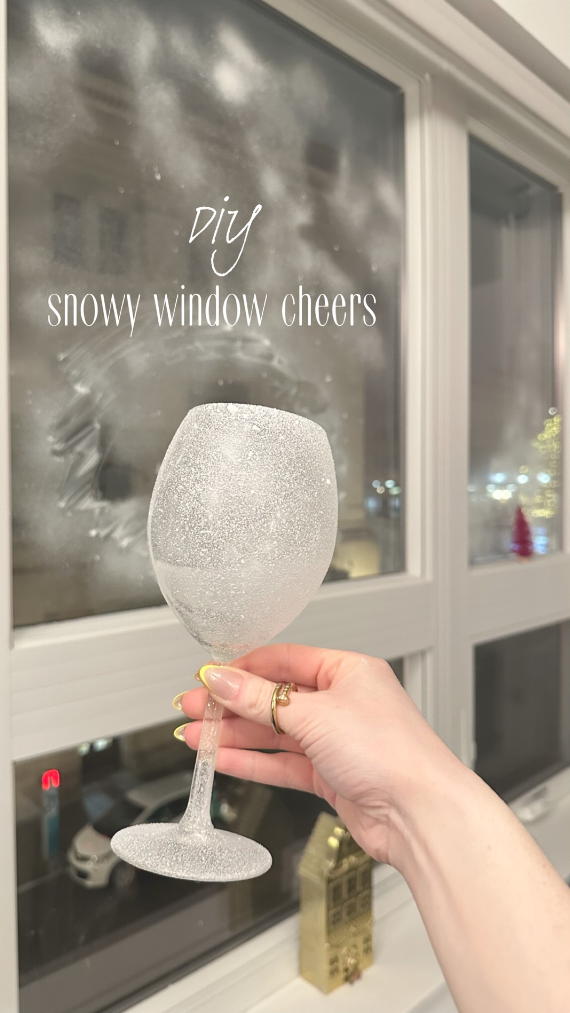 Bring a little snow magic inside with me 🤍❄️✨🥂@Meggquist on Instagram 

#diy all you need is a some spray snow - this was $2.00 at Walgreens 

#LTKGiftGuide #LTKHome #LTKHoliday