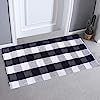 LHtrade Outdoor Rug Cotton Rug Buffalo Checkered Plaid Area Rug Door Mat for Entry Way Washable D... | Amazon (US)