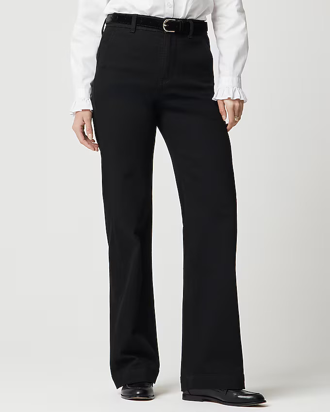 High-rise black trouser jean in all-day stretch | J.Crew Factory