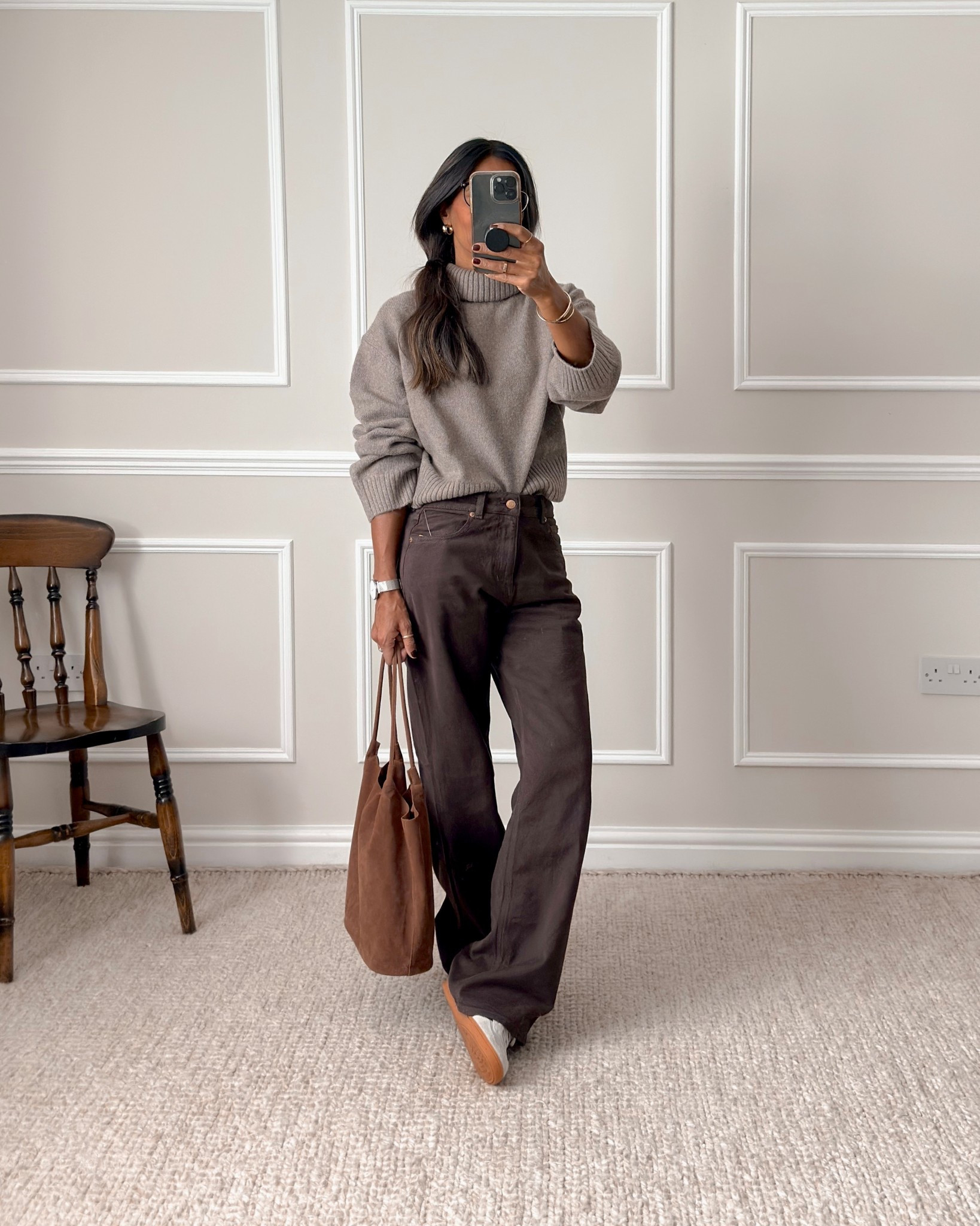 Wide leg jeans - recommend trying your regular size and your next size up. I find these quite a snug fit so I sized up to a UK size 10. 
If you’re around my height -5’5, you may need to hem them along the back like I have as they are a little long but would be fine with heels/boots.

The jumper was from last year. If it becomes available again, I’ll link and add to my stories so you know it’s back in stock.  

#LTKjeans #LTKeurope