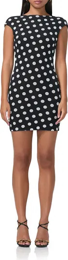 Mabel Printed Cap Sleeve Mesh Minidress | Nordstrom