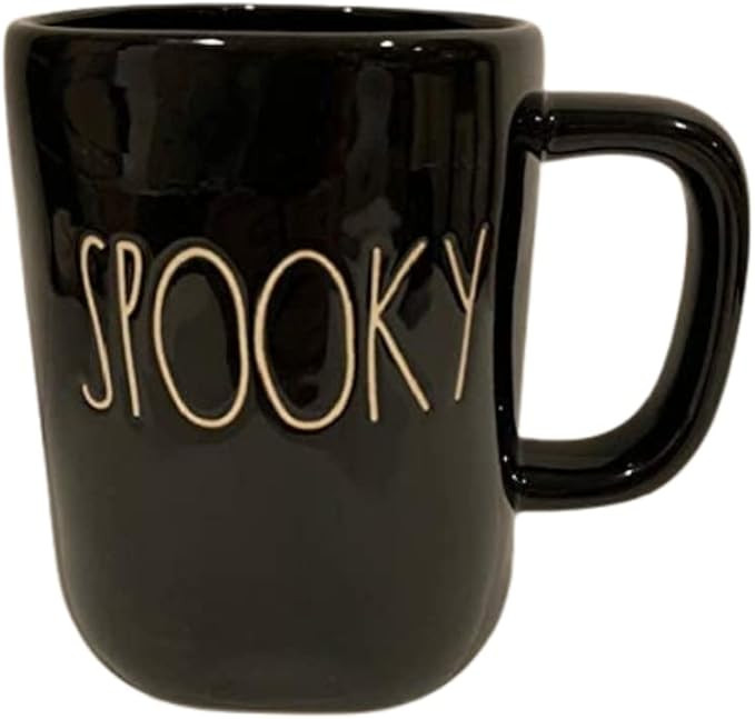 Rae Dunn SPOOKY Mug - Halloween - allside black ceramic | Amazon (US)