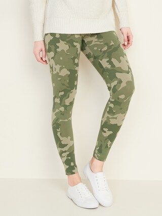 Mid-Rise Printed Jersey Leggings for Women | Old Navy (US)