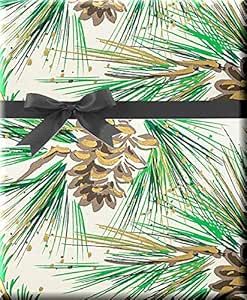 CakeSupplyShop Celebrations Green Woodland Pine Cones Boughs Holiday Christmas Deluxe Folded Gift... | Amazon (US)