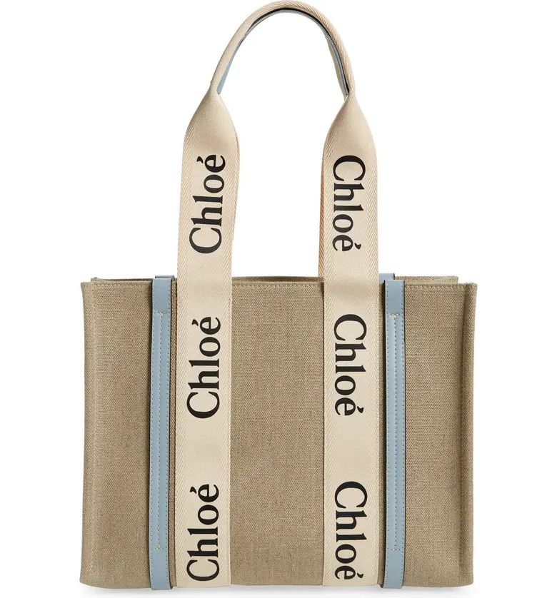 Chloé Medium Woody Linen Tote | Nordstrom | Nordstrom