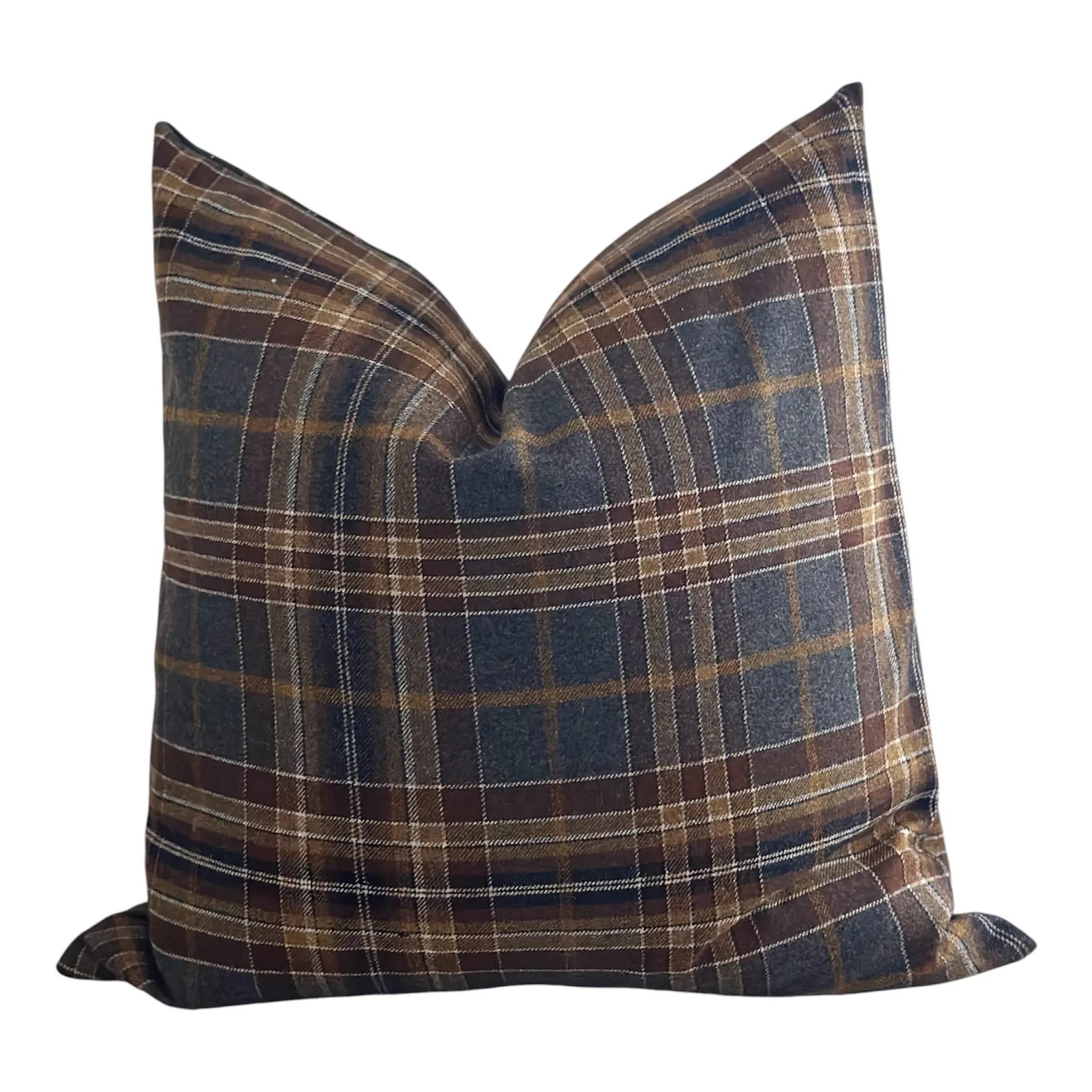 Rustic  Plaid Pillow Cover, Designer Tartan Cushion, Neutral Farmhouse Throw Pillow, Cozy Cabin H... | Etsy (Global)