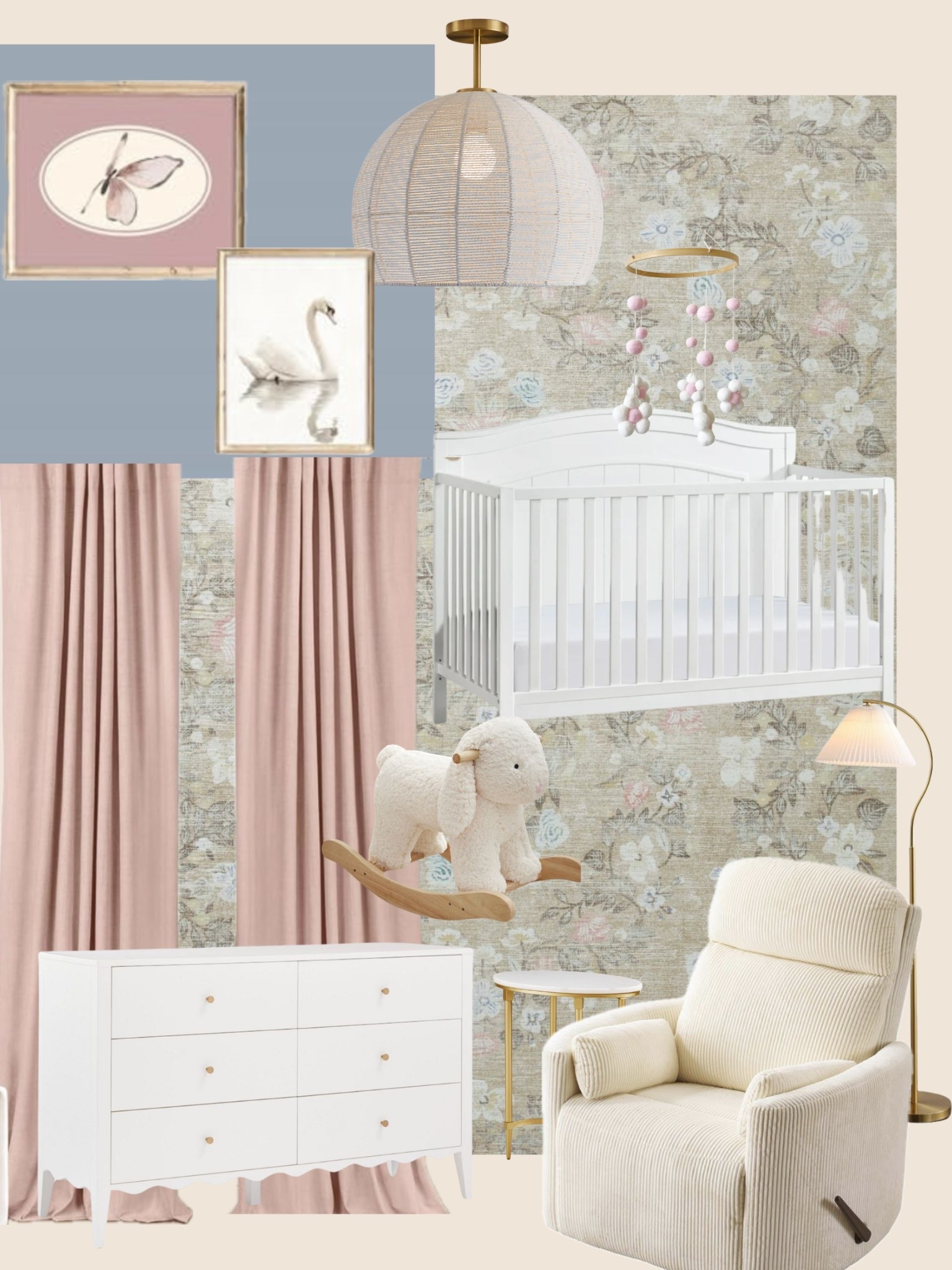 Blush and blue 🎀💙 #nursery #pinknursery #bluenursery #babygirl

#LTKmomlife #LTKBaby