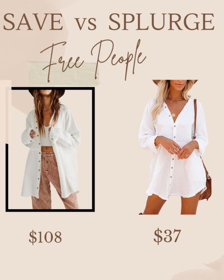 Free people dupe button down
I love this amazon find! Many colors available.

Summer style beach coverup white dress white swimsuit 


#LTKFestival #LTKunder50 #LTKFind