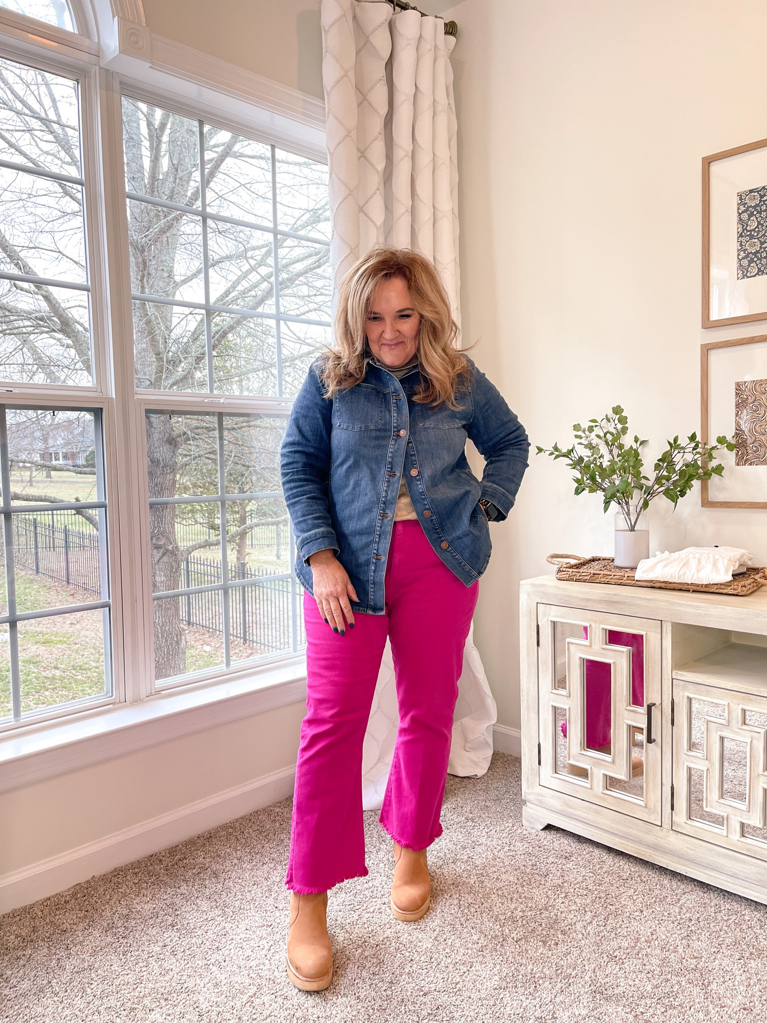 The denim shirt jacket is coming on strong for late winter early spring. This one has a beautiful cut. Gives you a nice waist. 

Linking similar jeans. Mine are from last summer. Wear now!

Code NANETTE10 for 10% off the heathered oatmeal mock turtleneck  

Valentines outfit, casual denim look, new jeans 


#LTKsalealert #LTKcurves #LTKstyletip