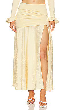 The Line by K Mari Skirt in Buttercream from Revolve.com | Revolve Clothing (Global)