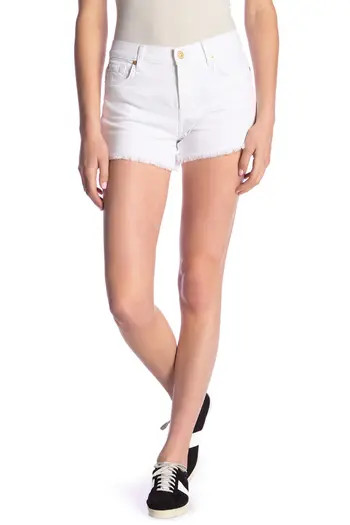 7 For All Mankind Cutoff Denim Shorts in Cleanwht at Nordstrom Rack, Size 29 | Nordstrom Rack