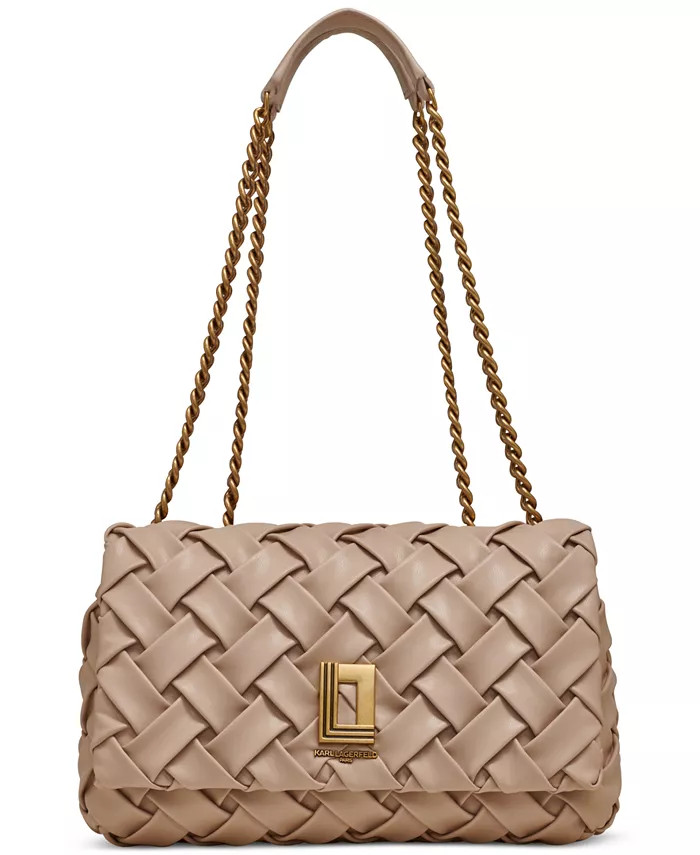 KARL LAGERFELD PARIS Lafayette Leather Shoulder Bag - Macy's | Macy's