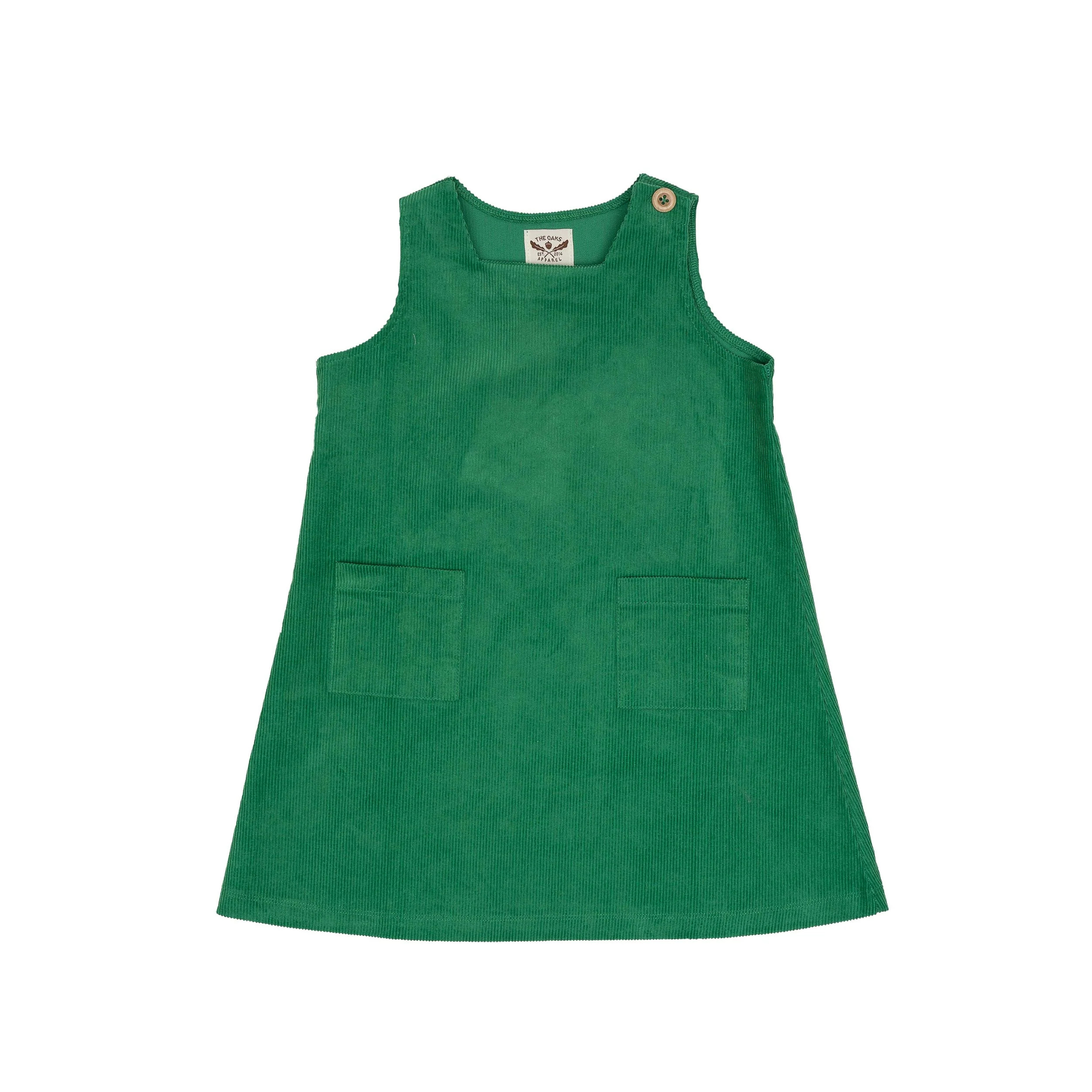 Girls Green Cord Jumper | The Oaks Apparel Company