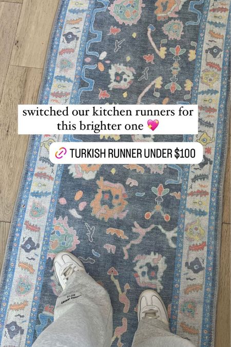 Added some color to my kitchen with this colorful Turkish runner - and it’s under 100 🙌🏼 I’ve been loving adding more color to my home lately and this brightened up our kitchen so much! 

Kitchen rug, kitchen runner, colorful rug, amazon, Amazon home, Amazon rug, kitchen decor, colorful kitchen, Turkish rug, blue runner, Christine Andrew 

#LTKfindsunder100 #LTKhome #LTKSeasonal