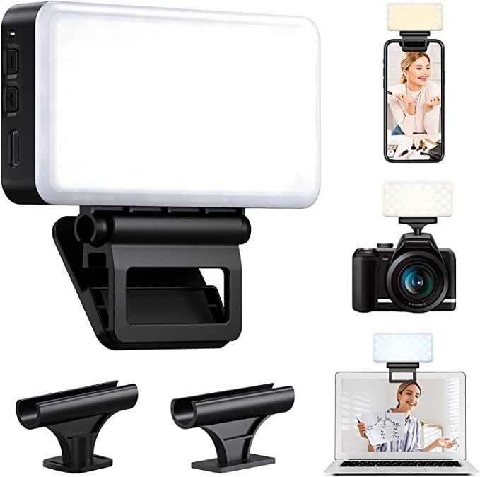 OMBAR Mini Camera Light,Bi-Color LED Video Light 3000mAh Rechargeable, CRI95+ 2600-6000K Dimmable... | Amazon (US)