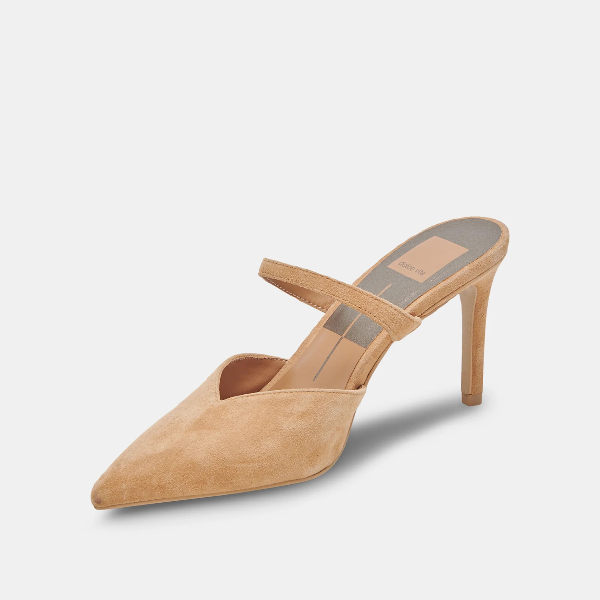 Kanika Wide Heels Tan Suede | DolceVita.com