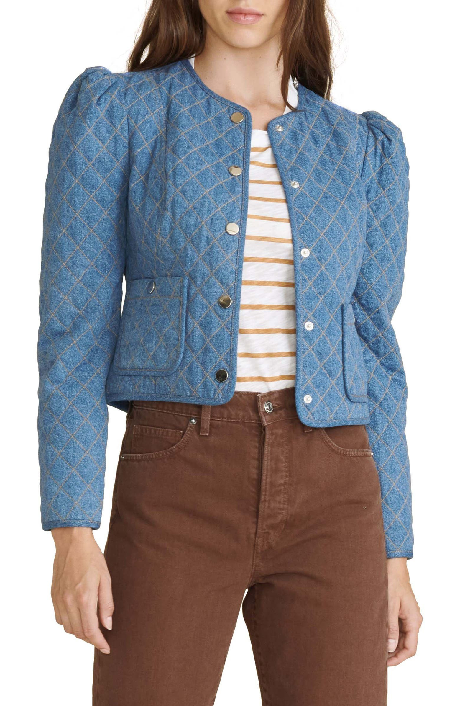 Veronica Beard Camilla Quilted Denim Jacket | Nordstrom | Nordstrom