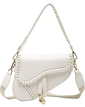 PURFANREE Women Trendy Saddle Shoulder Bag Clutch Purse Underarm Handbag Satchel HandBag Crossbod... | Amazon (US)