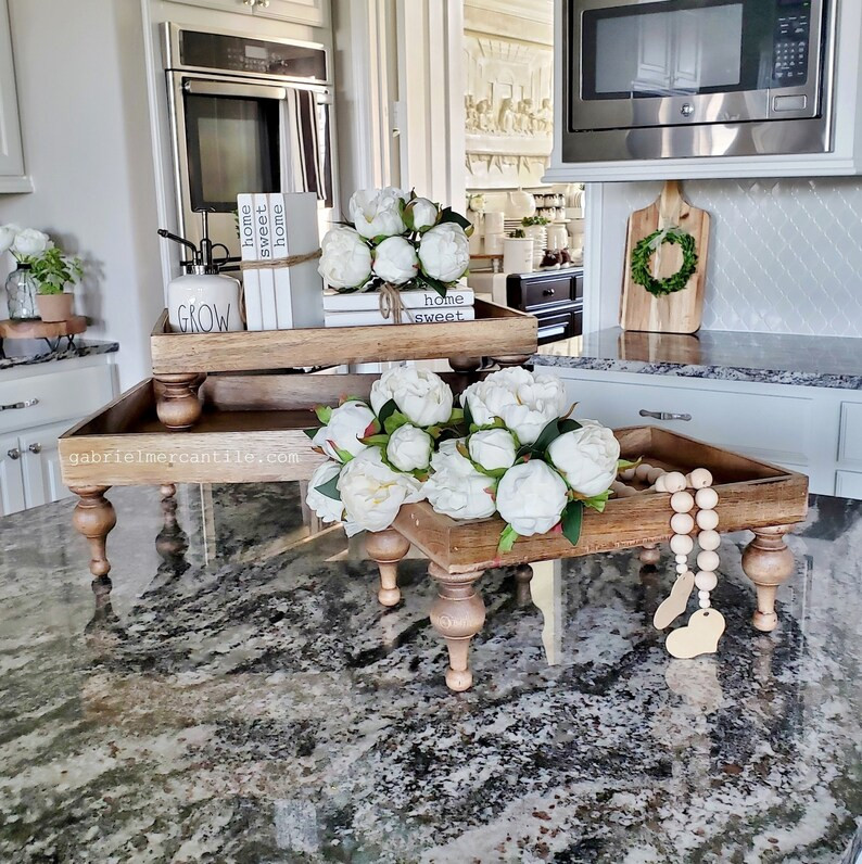 LARGE Mango Wood Tray Riser Stand. Wood Riser. Wood Stand. Wood Pedestal. Wood Tray. | Etsy (US)